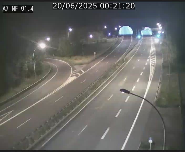 Caméra autoroute Luxembourg A7 - Echangeur Waldhaff - direction Tunnel Stafelter