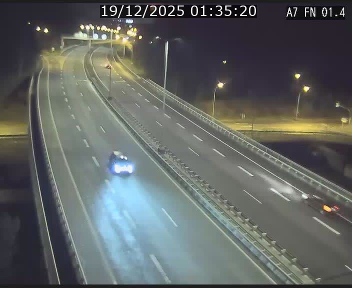 Caméra autoroute Luxembourg A7 - Tunnel Stafelter - direction Echangeur Grünewald