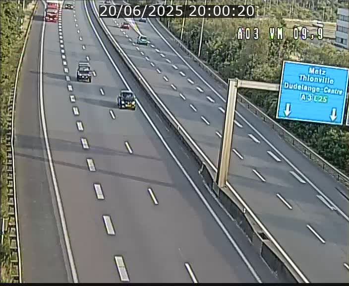 Webcam Autoroute à la Croix de Bettembourg - A3 - BK 9.9 - direction France
