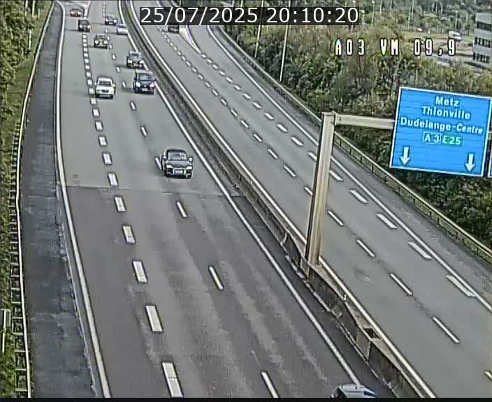 Webcam Autoroute à la Croix de Bettembourg - A3 - BK 9.9 - direction France