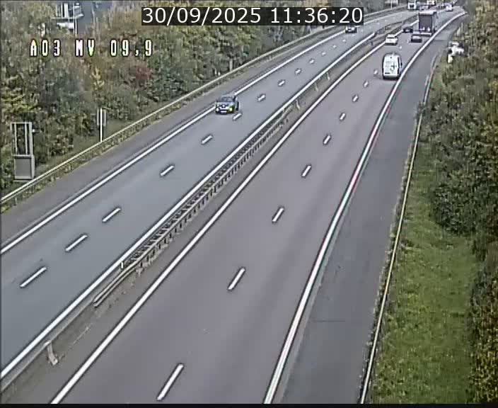 Webcam Autoroute à la Croix de Bettembourg - A3 - BK 9.9 - direction Luxembourg-Ville