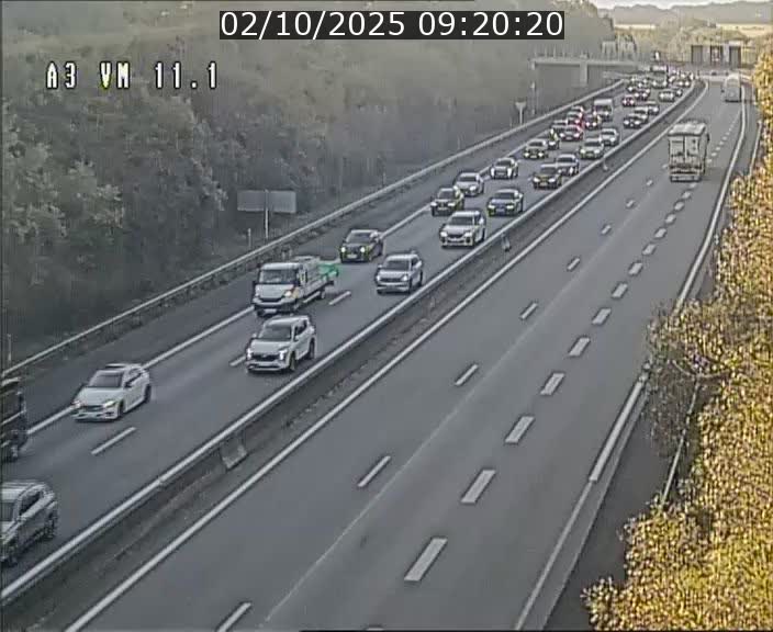 Webcam à la frontière franco-luxembourgeoise, avant la Croix de Bettembourg - BK 11.1 - direction Luxembourg-ville