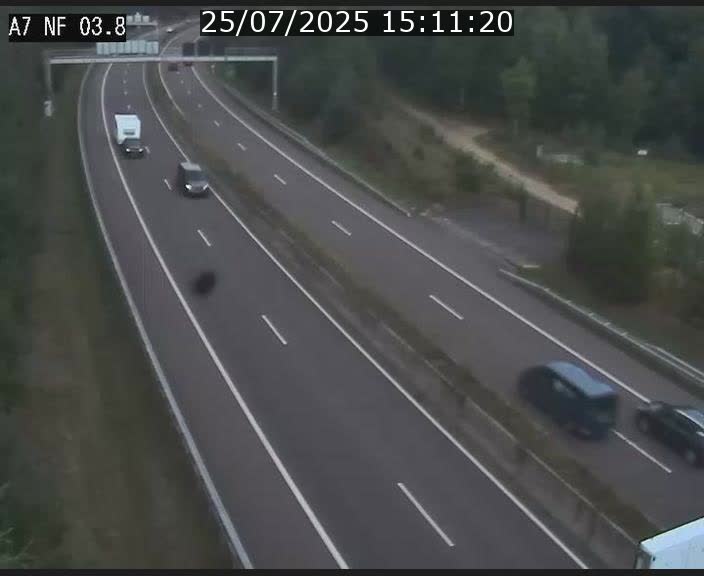 Webcam autoroute A7 au Luxembourg à la sortie du Tunnel Stafelter vers le Nord