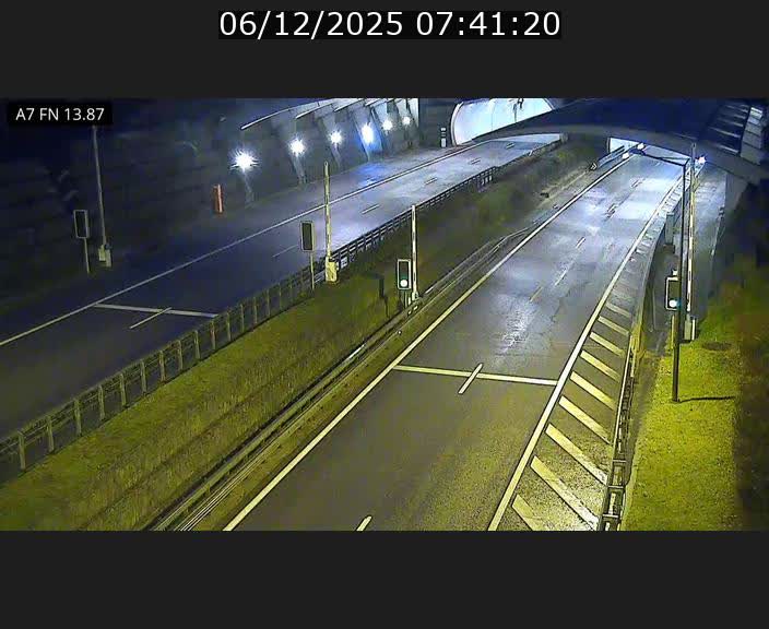 Caméra trafic Luxembourg - A7, Tunnel Gousselerbierg, entrée nord, direction Lorentzweiler