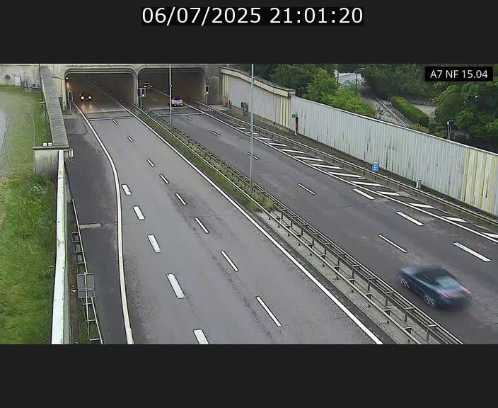 Caméra trafic Luxembourg - A7, Tunnel Mersch, entrée sud, direction Ettelbruck