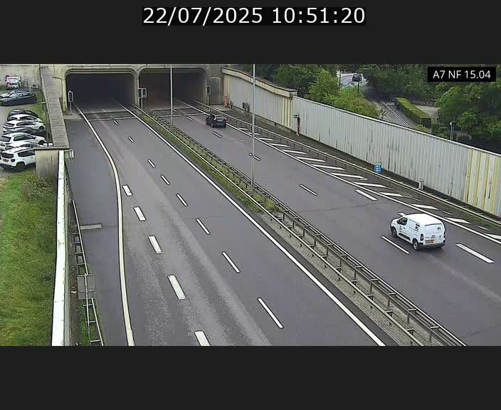 Caméra trafic Luxembourg - A7, Tunnel Mersch, entrée sud, direction Ettelbruck
