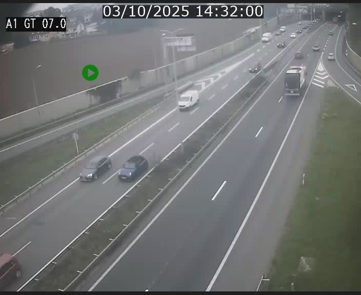 Traffic live webcam Luxembourg Cents - A1 direction Kirchberg - BK 7