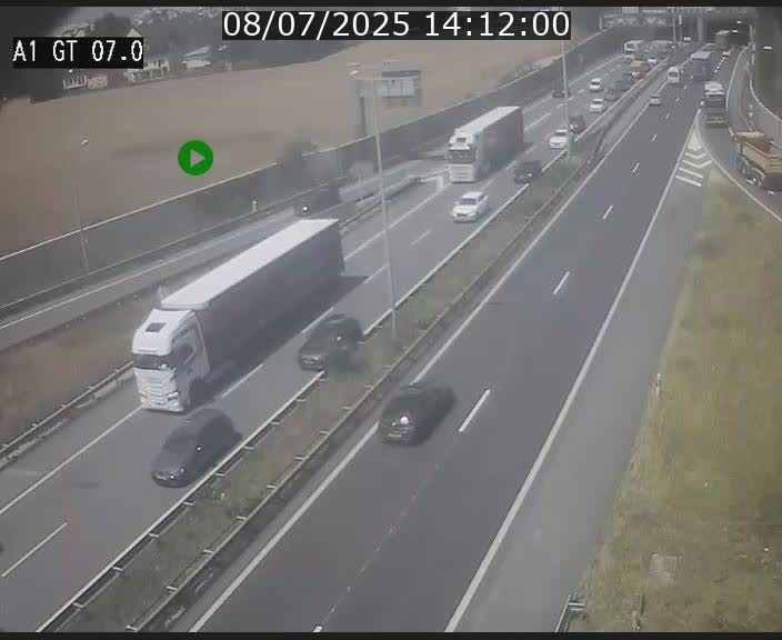 Traffic live webcam Luxembourg Cents - A1 direction Kirchberg - BK 7