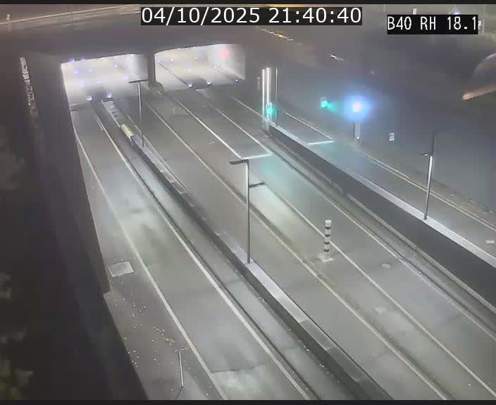 Webcam sur la route de contournement d'Esch-Belval avant le tunnel Central Gate au niveau de la porte de France et du radar fixe