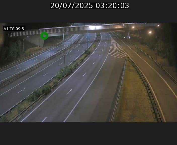 Traffic live webcam Luxembourg Jonction Grünewald - A1 direction Luxembourg-ville - BK 9.5