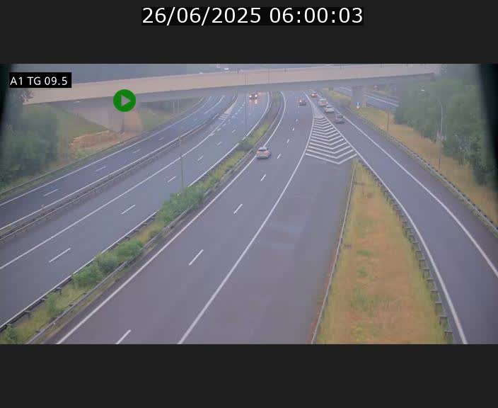 Traffic live webcam Luxembourg Jonction Grünewald - A1 direction Luxembourg-ville - BK 9.5