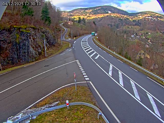 Caméra autoroute France - N66, col du Bussang direction Remiremont