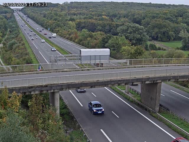 Caméra autoroute France - A31, Zoufftgen direction Luxembourg-ville, à la frontière entre la France et le Luxembourg