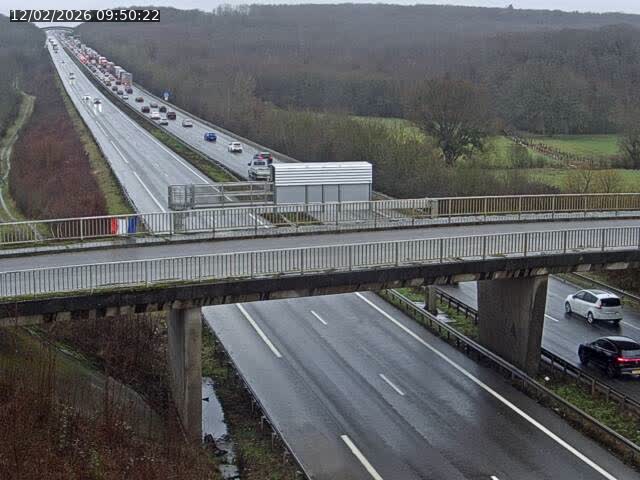 Caméra autoroute France - A31, Zoufftgen direction Luxembourg-ville, à la frontière entre la France et le Luxembourg