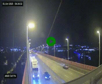 Webcam autoroute sur le périphérique de Bordeaux (A630) au nord de la ville. Caméra située sur le Pont d'Aquitaine.