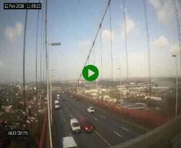 Webcam autoroute sur le périphérique de Bordeaux (A630) au nord de la ville. Caméra située sur le Pont d'Aquitaine.