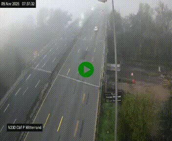 Webcam sur le périphérique de Bordeaux à l'est de la ville. Caméra située sur le Pont Mitterand sur la N230