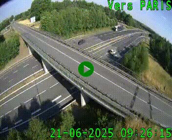 Clone of Caméra routière sur l'autoroute A20 au nord de Limoges, à la jonction avec la N520. Vue orientée vers Paris