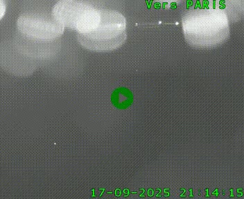 Caméra routière sur l'autoroute A20 au nord de Limoges, à la jonction avec la N520. Vue orientée vers Paris