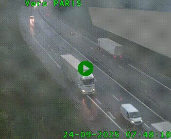 Caméra routière sur l'autoroute A20 à Saint-Pardoux-l'Ortigier, à la jonction avec l'A89. Vue orientée vers Paris