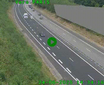 Caméra routière sur l'autoroute A20 à Saint-Pardoux-l'Ortigier, à la jonction avec l'A89. Vue orientée vers Paris