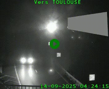 Caméra routière sur l'autoroute A20 à Noailles, en périphérie de Brive-la-Gaillarde. Vue orientée vers Toulouse