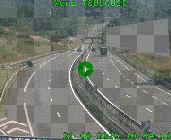 Caméra routière sur l'autoroute A20 à Noailles, en périphérie de Brive-la-Gaillarde. Vue orientée vers Toulouse