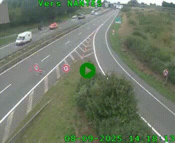 Webcam N147 au nord de Poitiers et à la jonction avec la A10