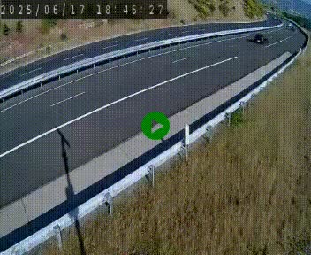 Caméra autoroute A75 à hauteur de la sortie 42 (Rodez, Laissac, Aire de l'Auvergne) située sur la commune d'Auberoques, près de Sévérac-le-Château