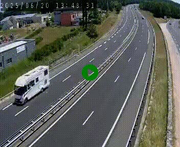 Caméra autoroute A75 à hauteur du col du rocher blanc en direction de Montpellier