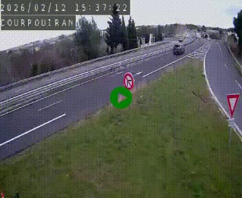 Caméra routière France - N109, Courpouiran - La plaine, en direction de Clermont l'Hérault, à la sortie de Montpellier