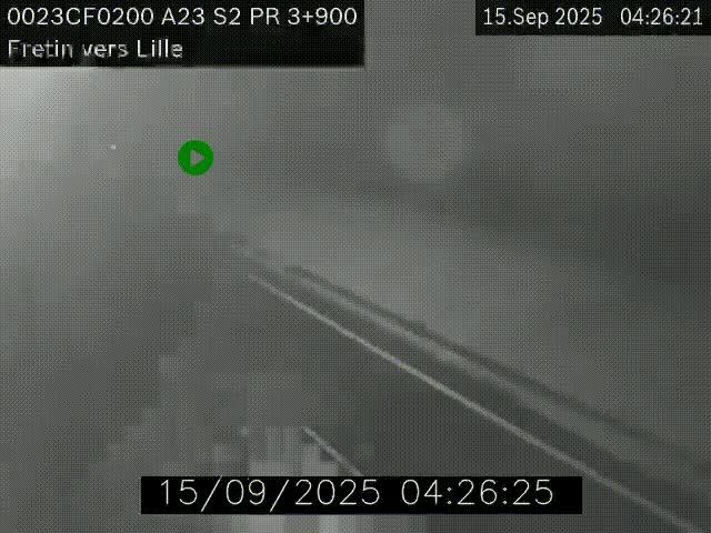 Webcam autoroute A23 à hauteur de Fretin. Vue orientée vers Lille