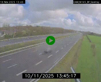 Webcam sur la N165 à hauteur de Savenay, au nord-ouest de Nantes en direction de la Bretagne