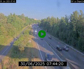Webcam sur le périphérique de Nantes (N844) à hauteur de Porte de la Chapelle, au nord de la ville