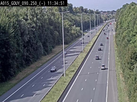 Webcam autoroute Belgique - Gouy-lez-piéton - E42 - BK 90.3