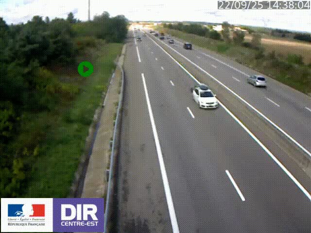 Webcam sur le contournement de Valence, sur la Nationale 7, à la jonction avec la N532, caméra orientée vers Grenoble
