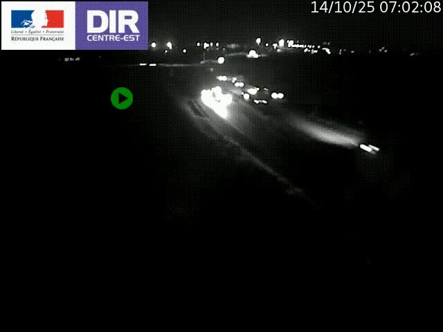 Webcam sur le contournement de Valence, sur la Nationale 7, caméra orientée vers Lyon