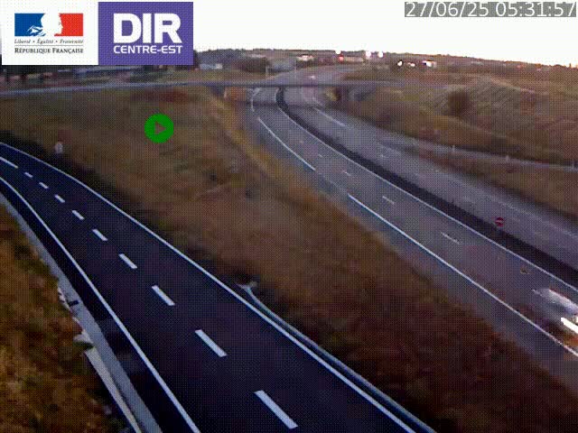 Webcam sur le contournement de Valence, sur la Nationale 7, caméra orientée vers Lyon