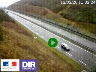 Webcam au niveau du col de Bois Clair à hauteur de Cluny sur la N79. Vue orientée vers Mâcon