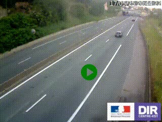 Caméra autoroutière sur l'A47 à hauteur de Givors, a proximité de Lyon. La webcam est orientée vers Lyon