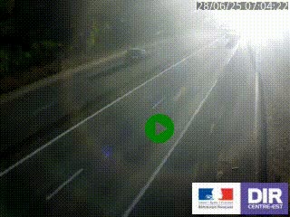 Caméra autoroutière sur l'A47 à hauteur de Givors, a proximité de Lyon. La webcam est orientée vers Lyon