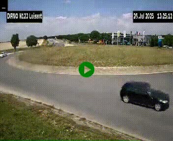 Webcam en périphérie de Chartres sur la N123, à hauteur de Luisant. Vue orientée vers Chartres