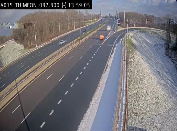 Caméra trafic Belgique - Thiméon - E42, jonction avec A54 (E420) direction La Louvière/Charleroi - BK 82.82