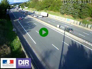 Webcam routière à Saint-Etienne-Terrenoire sur la RN88 avant la jonction entre l'A72 et le Boulevard Périphérique de Saint-Etienne