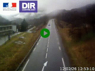 Web cam sur la N90 à Aime, en provenance de Bourg-Saint-Maurice et en direction d'Albertville