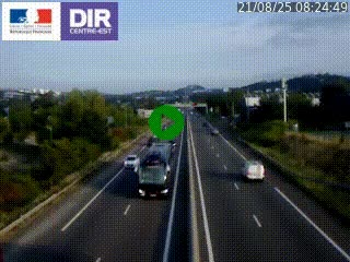 Caméra autoroute à Saint-Etienne (Les Littes) à hauteur du Ikea Saint-Etienne sur l'A72 en direction de Roanne