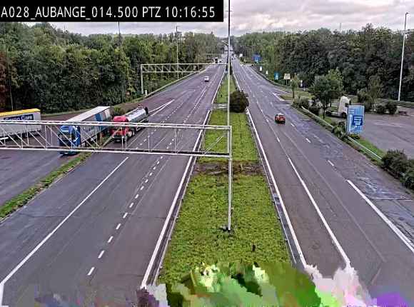 Webcam autoroute Belgique - Aubange - A28 direction Arlon - BK 14