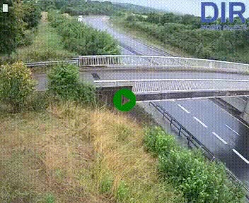 Webcam sur A84 à hauteur de Pont-Farcy, au niveau du pont autoroutier sur la Vire, au sud de Saint-Lô