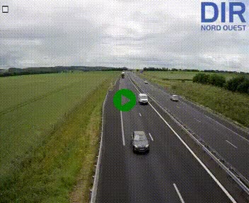 Webcam sur A84 à hauteur de l'échangeur de Poilley avec la N175, au sud d'Avranches