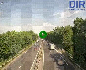Webcam sur le périphérique de Caen (N814) à l'est de la ville, à Mondeville hauteur de la sortie 2, Presqu'île-Rives de l'Orne, au bout de l'autoroute A13